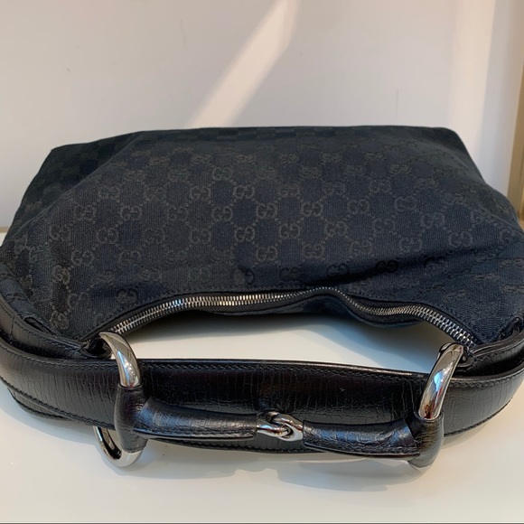 Gucci Black Horsebit Hobo - Supreme GG Canvas - Picture 4 of 5